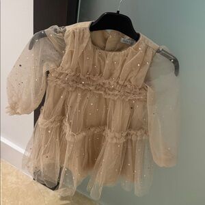 Elegant Beige Kids Casual Dress